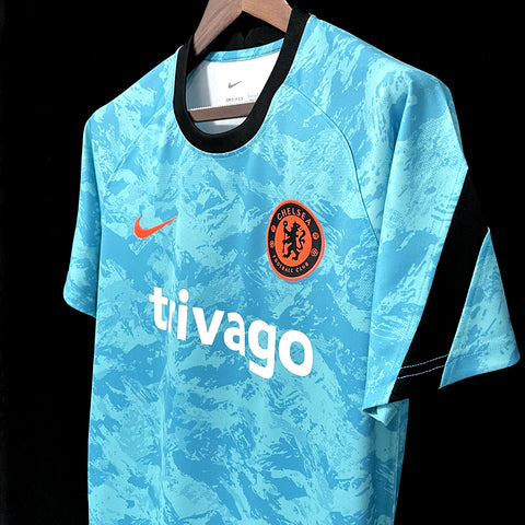 Chelsea Training Suit Sky Blue Soccer Football Training Kit 2023-24