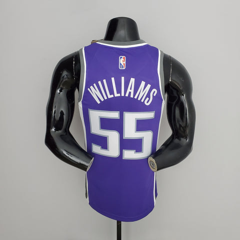 Sacramento Kings Kings Williams#55 Black Purple NBA Jersey 75th Anniversary