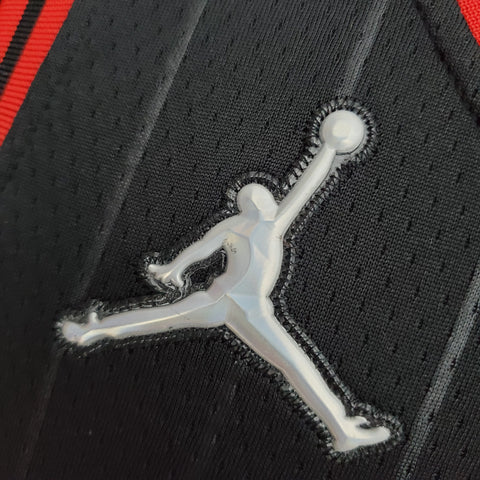 Chicago Bulls Pippen#33 Flyers Black NBA Jersey 75th Anniversary