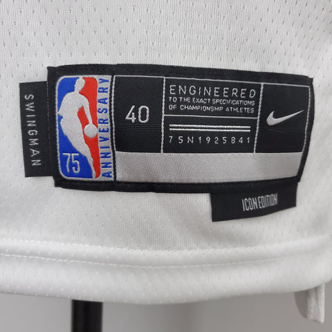 Brooklyn Nets Curry #30 White NBA Jersey 75th Anniversary