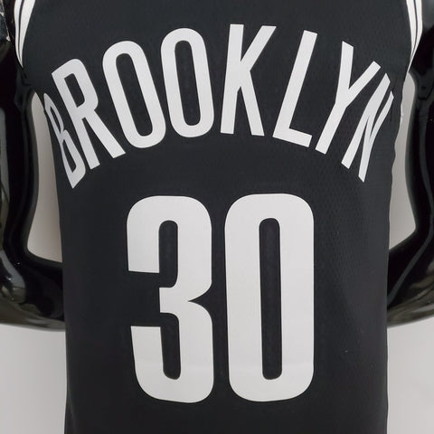 Brooklyn Nets Curry #30 Black  NBA Jersey 75th Anniversary