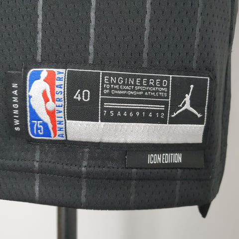 Chicago Bulls Ball #2 Flyers Black  NBA Jersey 75th Anniversary