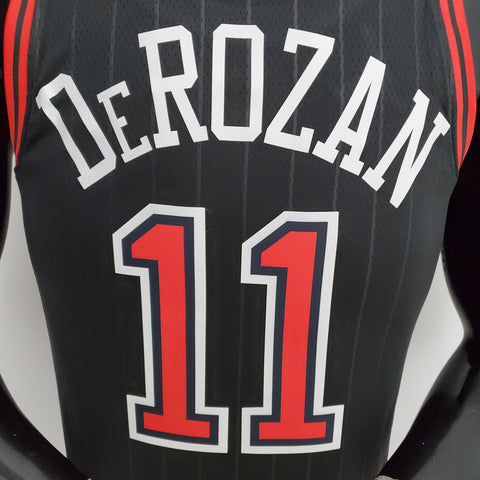 Chicago Bulls DeRozan#11 Flyers Black NBA Jersey 75th Anniversary