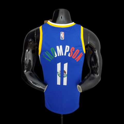 75th Anniversary Thompson #11 Blue NBA Jersey Mexico Edition