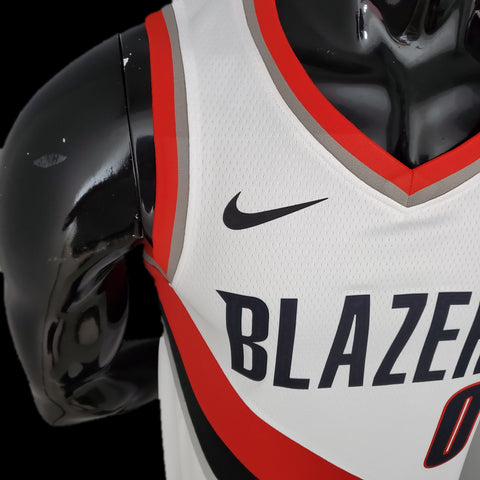Portland Trail Blazers Lillard #0 White NBA Jersey 2021