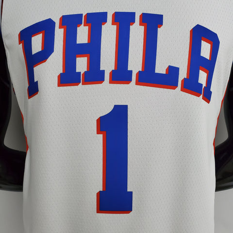 Philadelphia 76ers Harden #1 White NBA Jersey V-Neck