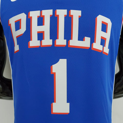 Philadelphia 76ers Harden #1 Blue NBA Jersey V-Neck