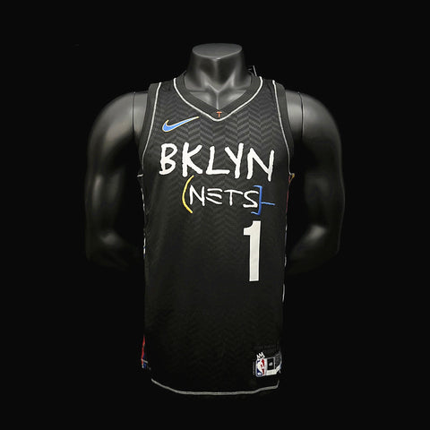 Brooklyn Nets Bridges #1 Black NBA Jersey City Edition