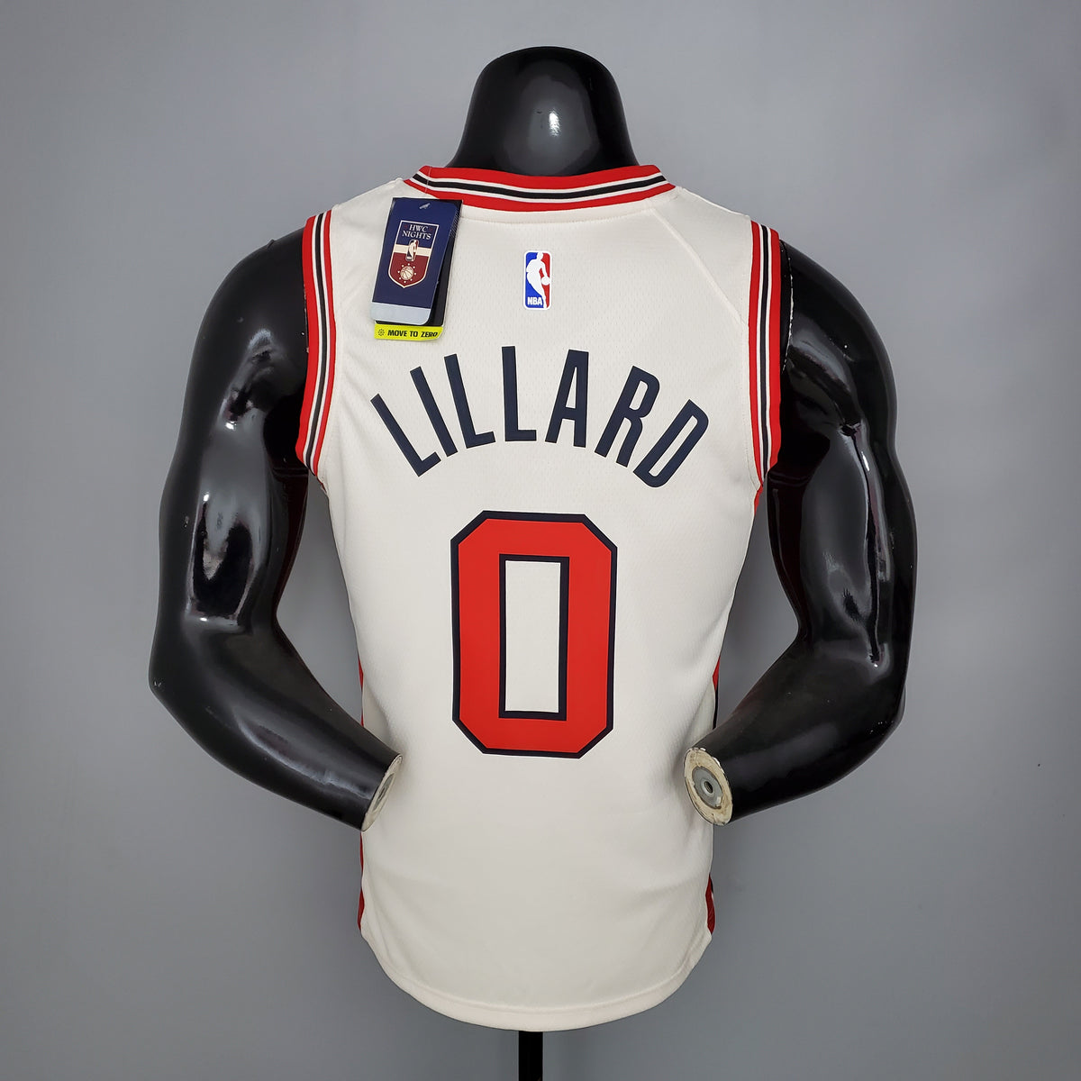 Maglia Portland LILLARD#0 Beige NBA Jersey Portland Trail Blazers