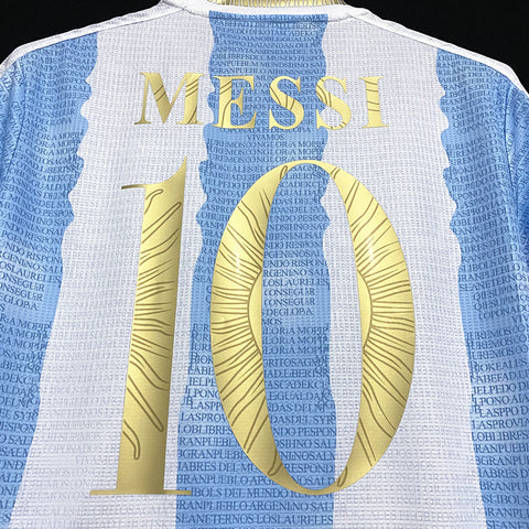 Argentina Commemorative Edition Messi #10 Home Football Soccer Jersey 2021-22