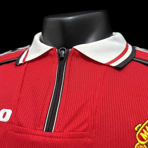 Manchester United Retro Home Football Soccer Long Sleeve Jersey 1998-99