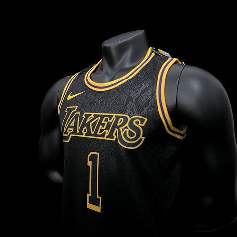 Los Angeles Lakers Russell #1 Black NBA Jersey 2022-23