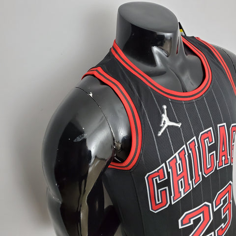 Chicago Bulls Jordan #23 Flyers Black NBA Jersey 75th Anniversary