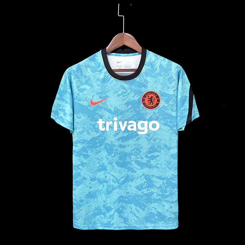 Chelsea Training Suit Sky Blue Soccer Football Training Kit 2023-24