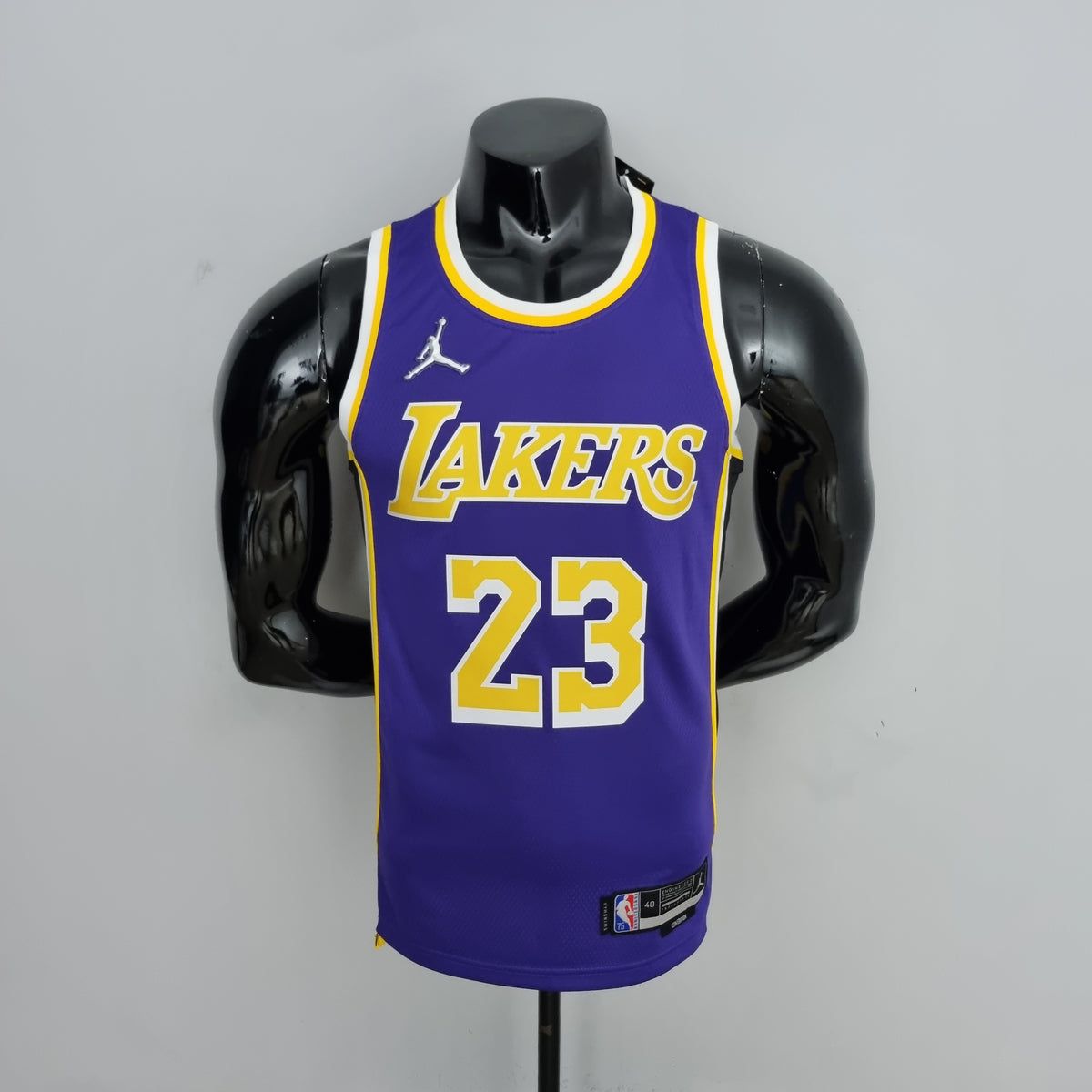 Los Angeles Lakers James #23 Jordan Purple  NBA Jersey 75th Anniversary