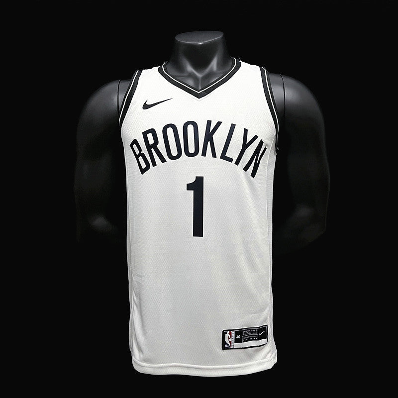 Brooklyn Nets Bridges #1 Spurs White NBA Jersey