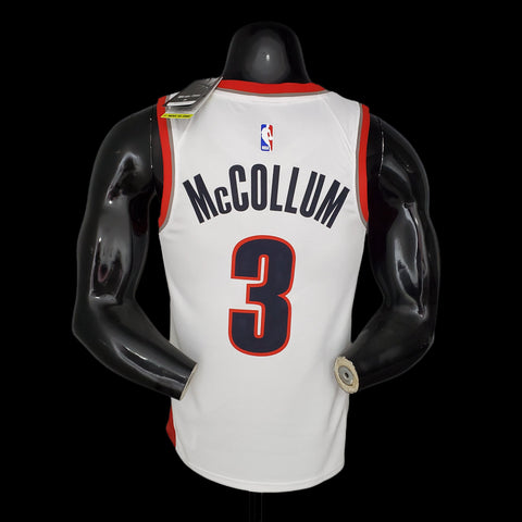 Portland Trail Blazers Mccollum #3 White NBA Jersey 2021