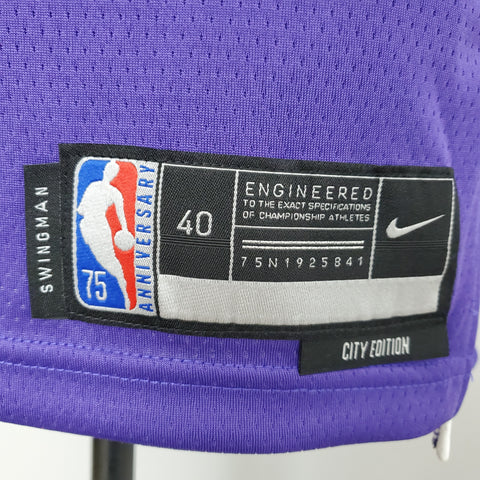 75th Anniversary Kings Williams#55 Black Purple NBA Jersey