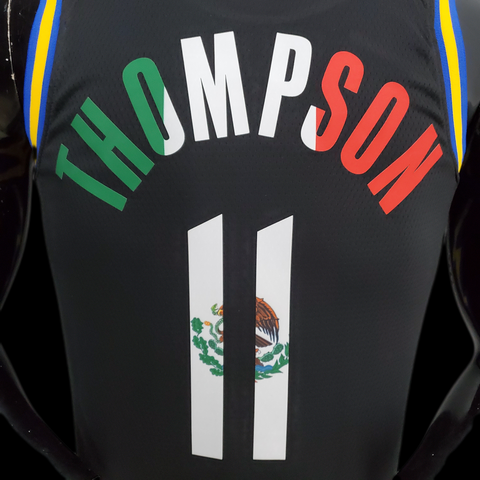 75th Anniversary Thompson #11 Black NBA Jersey Mexico Edition