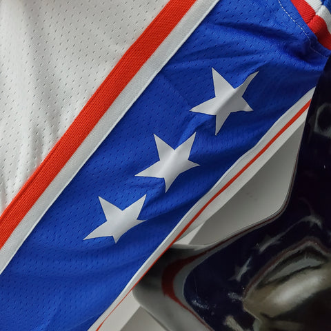 Philadelphia 76ers Harden #1 White NBA Jersey V-Neck