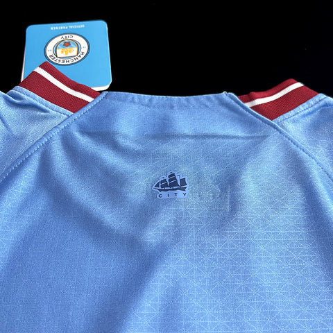 Manchester City Home Champions Edition Soccer Football Jersey 2023-24 [Player Version]