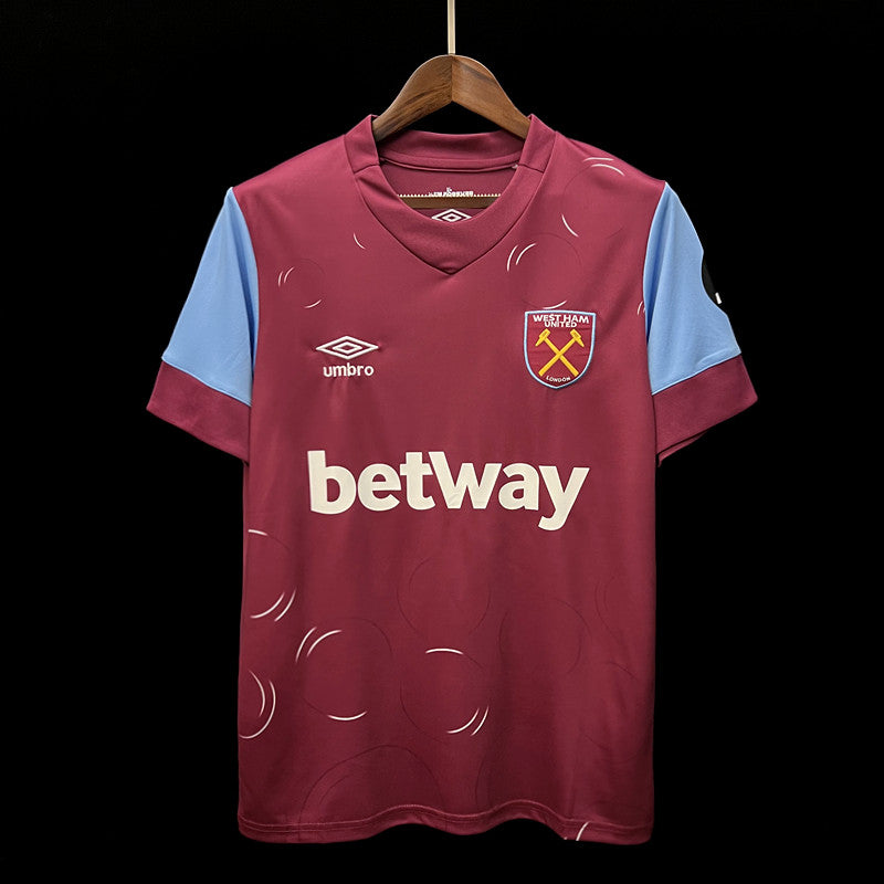 West Ham Home Soccer Football Jersey 2023-24