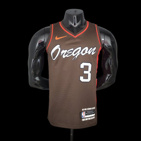 Portland Trail Blazers Mccollum #3 Brown NBA Jersey 2021