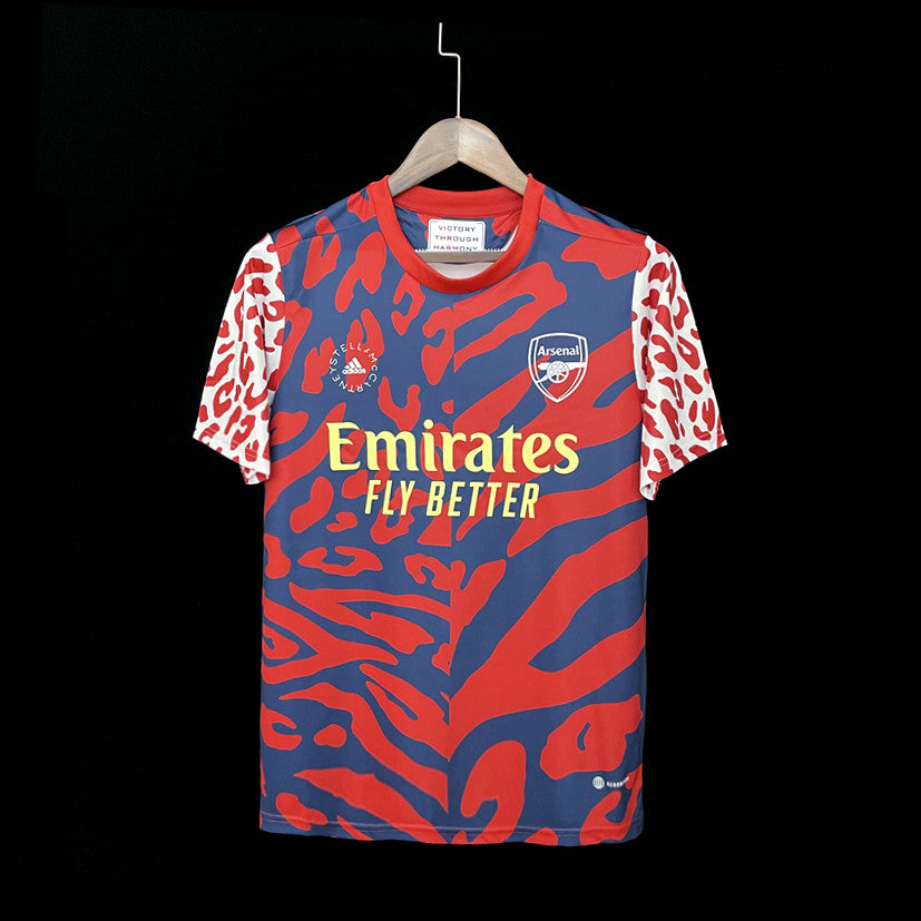 Arsenal Pre-match Training Red Soccer Football Training Kit 2023-24