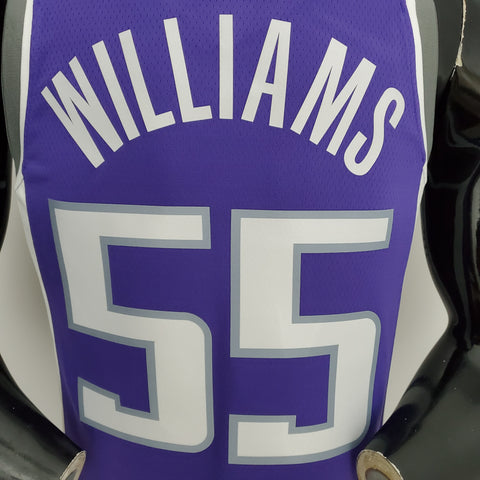 75th Anniversary Kings Williams#55 Black Purple NBA Jersey