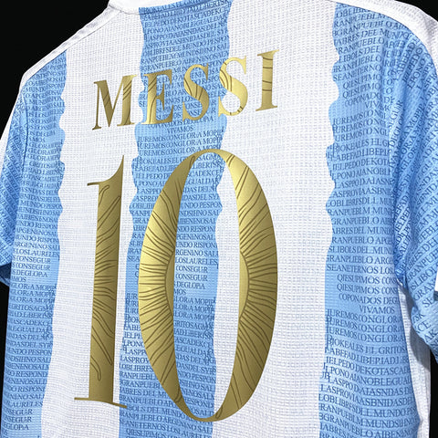 Argentina Commemorative Edition Messi #10 Home Football Soccer Jersey 2021-22