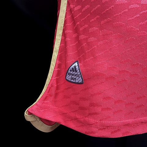 Arsenal Red Gold Shield Player Edition Soccer Football Jersey 2023-24