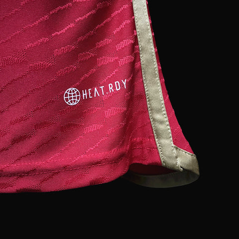 Arsenal Red Gold Shield Player Edition Soccer Football Jersey 2023-24