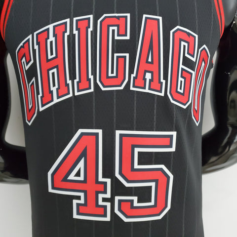 Chicago Bulls Jordan #45 Flyers Black NBA Jersey 75th Anniversary