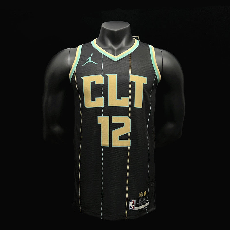 Charlotte Hornets Oubre Jr. #12 Black NBA Jersey City Version