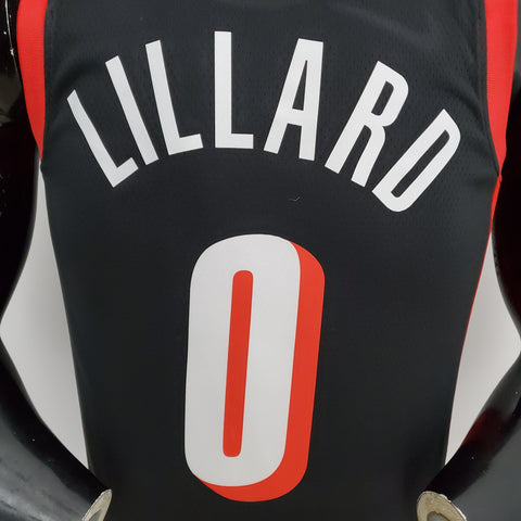 Maglia Portland Lillard #0 Black NBA Jersey Trail Blazers Urban Edition 2022