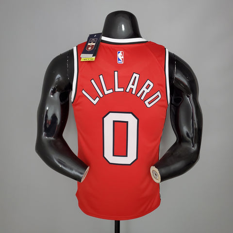 Maglia Portland LILLARO#0  Trail Blazers Retro Red NBA Jersey