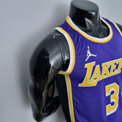 Los Angeles Lakers Davis #3 Jordan Purple NBA Jersey 75th Anniversary