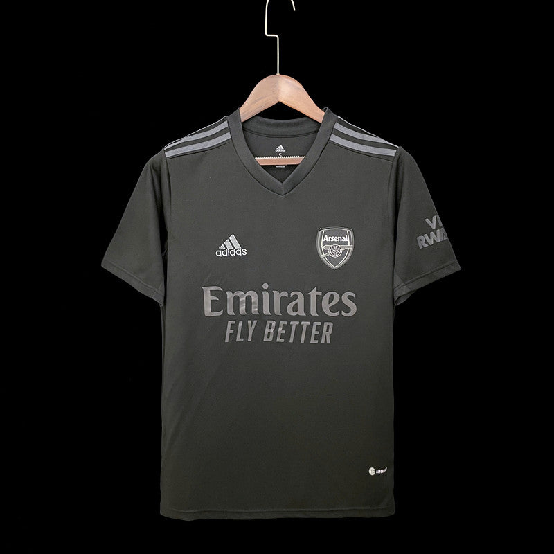 Arsenal Pre-Match Training Black Soccer Football Training Kit 2023-24