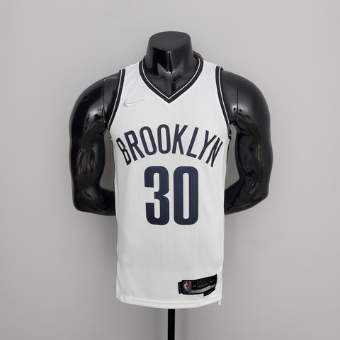 Brooklyn Nets Curry #30 White NBA Jersey 75th Anniversary