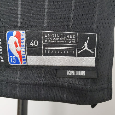 Chicago Bulls DeRozan#11 Flyers Black NBA Jersey 75th Anniversary