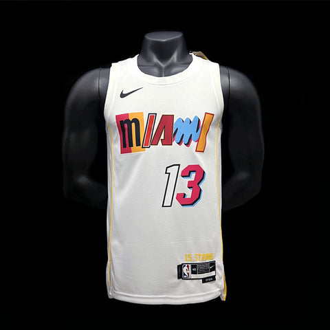 Miami Heat Adebayo #13 White NBA Jersey City Version 2022-23