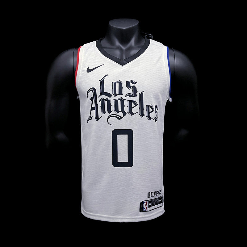 Los Angeles Clippers Westbrook #0 White NBA Jersey