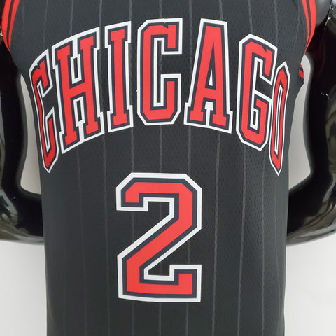 Chicago Bulls Ball #2 Flyers Black  NBA Jersey 75th Anniversary