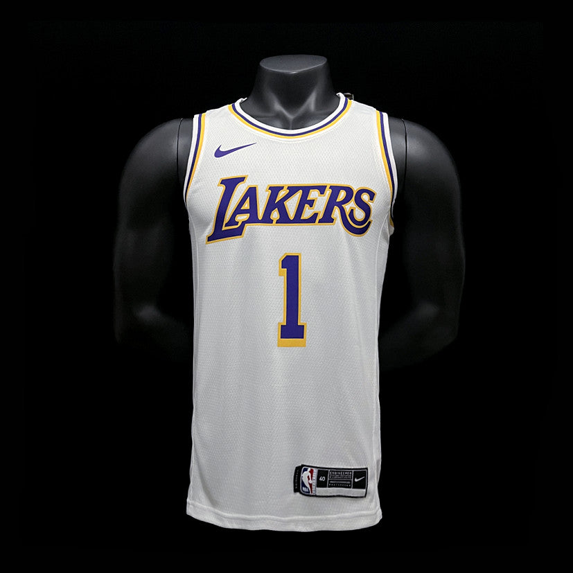 Los Angeles Lakers Russell #1 White NBA City Version Jersey 2022-23