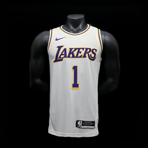 Los Angeles Lakers Russell #1 White NBA City Version Jersey 2022-23