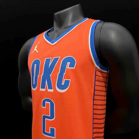 Oklahoma City Thunder Gilgeous-Alexander #2 Orange NBA Jersey