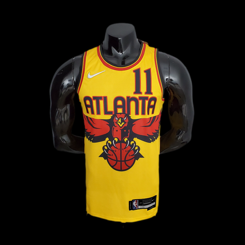 Atlanta Hawks Young #11 Yellow  NBA Jersey 75th Anniversary City Edition