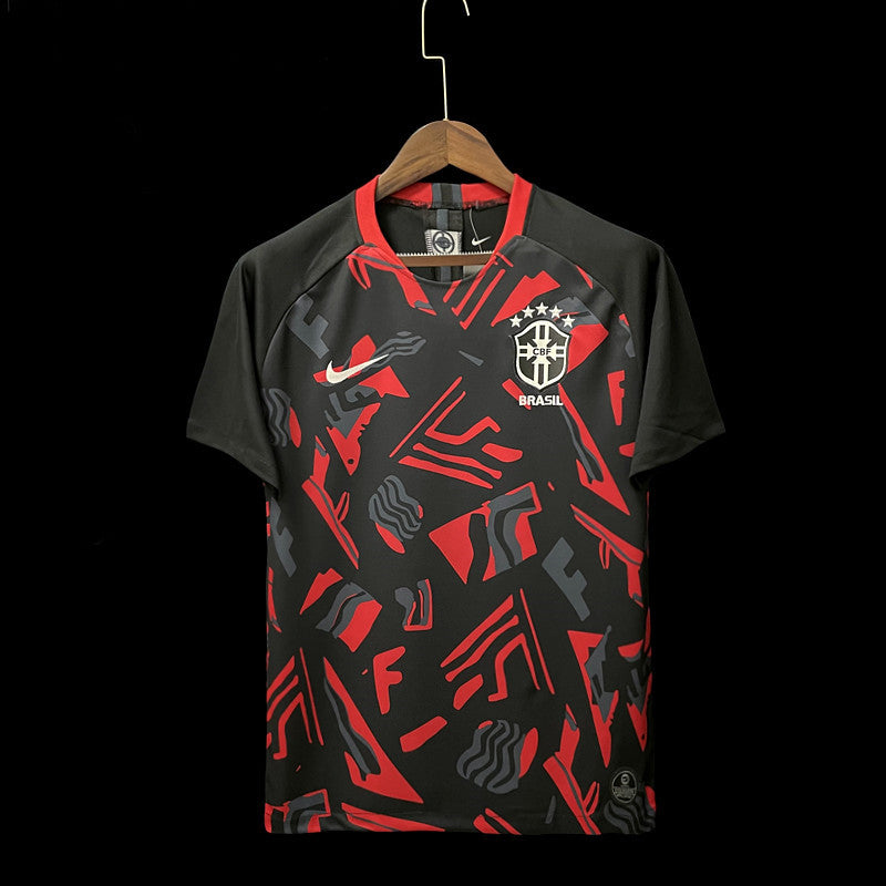 Brazil National Team Retro Soccer Football Red and Black Jersey 2023