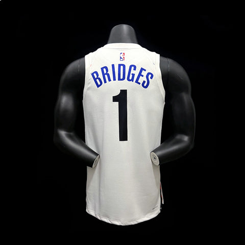 Brooklyn Nets Bridges #1 White NBA Jersey City Edition