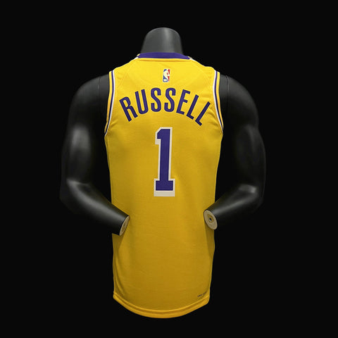 Los Angeles Lakers Russell #1 Yellow NBA Jersey 2022-23